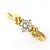 Autre Marque Anello a fascia in oro giallo 18K con diamante D'oro