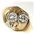 Autre Marque Anello a fascia in oro giallo 14K con accenti di diamanti D'oro