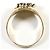 Autre Marque Anello a fascia in oro giallo 14K con accenti di diamanti D'oro - vista 3