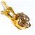 Autre Marque Collar de oro amarillo 24K con diamante marrón Castaño Dorado - vista 2