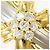 Autre Marque Ehering aus PT900 Platin und 18K Gelbgold Golden - Ansicht 2