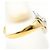 Autre Marque Anello fede in platino PT900 e oro giallo 18K con diamanti D'oro - vista 2