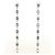 Autre Marque Pendientes colgantes elegantes en oro blanco de 18K Dorado