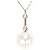 Autre Marque Collana in oro bianco 18K con diamante e perla D'oro