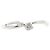 Autre Marque Anello fede in oro bianco 18K e diamanti D'oro