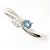 Autre Marque Ehering aus 14K Weißgold mit Aquamarin und Diamant Golden