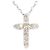 Autre Marque Colar de ouro branco 10K com diamante Dourado