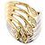 Autre Marque Anello fede in oro giallo 18K e platino con diamante D'oro