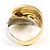 Autre Marque Anello fede in oro giallo 18K e platino con diamante D'oro - vista 4