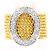 Autre Marque Anel aliança em ouro 18K e diamantes Dourado