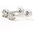 Autre Marque Platin-Diamant-Stecker-Ohrringe