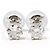 Autre Marque Platin-Diamant-Stecker-Ohrringe - Ansicht 2