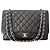 Timeless Bolsa Chanel Classic Flap Maxi Couro Caviar Preto