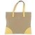 Prada Lux Convertible Open Tote Canvas and leather Beige