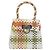 Salvatore Ferragamo Gancini Top Handle Woven Leather Small Multicolor
