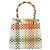 Salvatore Ferragamo Gancini Top Handle Woven Leather Small Multicolor - vista 2