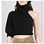 Céline Celine Pull asymétrique en mohair et soie noir - vue 6