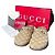 Mules Gucci GG Supreme in tela Marrone Beige