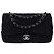Bolsa CHANEL Timeless/Classique em Algodão Preto - 103937
