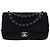 Bolsa CHANEL Timeless/Classique em Algodão Preto - 103937 - vista 2