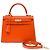 Hermès Bolsa HERMES Kelly 25 em Couro Laranja - 103948