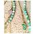 Autre Marque Collana lunga multi-filo in pietre naturali e metallo dorato Rosa Blu Verde Verde chiaro Blu chiaro Gold hardware - vista 5