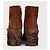 Miu Miu Suede Ankle Boots with Chic Fur Heel, Size 35 Pre-owned - view 4