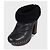 Botines Miu Miu de cuero negro con tacón bloque de madera Talla 36 De segunda mano - vista 2