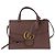 Gucci Borsa a tracolla con patta e manico superiore Marmont in pelle mauve pink Rosa