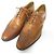 Autre Marque Santoni Wingtip Leder-Schnürschuhe Braun
