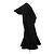 Vestido Alaïa negro con capucha de lana - vista 3