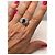 Autre Marque Anillo de oro blanco con zafiro y diamantes Azul - vista 6