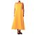 Autre Marque Vestido maxi línea A amarillo - size UK 16