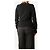 Balmain Schwarzer Lurex-Wollpullover mit Goldknöpfen - size UK 10 - Ansicht 2
