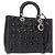 Christian Dior Canage Hand Bag Enamel 2way Black Silver