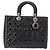 Christian Dior Canage Hand Bag Enamel 2way Black Silver - vista 13