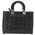 Christian Dior Canage Hand Bag Enamel 2way Black Silver - vista 2