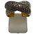 Autre Marque Bague entrelacée pavée de diamants Argenté Doré