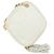 CHANEL Bolso de Hombro con Cadena de Piel de Cordero Blanco Oro CC - vista 13