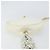 CHANEL Bolso de Hombro con Cadena de Piel de Cordero Blanco Oro CC - vista 5