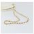 CHANEL Bolso de Hombro con Cadena de Piel de Cordero Blanco Oro CC - vista 7