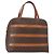 Céline CELINE Macadam Canvas Handtasche PVC Leder Braun Gold