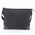 Bolsa de Ombro Gucci em Lona GG e Couro Preto - vista 3