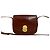 Céline CELINE Starball Circle Logo Schultertasche aus Leder Rot Bordeaux