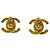 Chanel Vintage Coco Mark Gold Earcuff Ohrring Golden