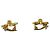 Chanel Vintage Coco Mark Gold Earcuff Ohrring Golden - Ansicht 3