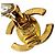 Orecchini a clip Chanel Vintage Coco Mark Gold D'oro - vista 3