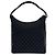 Gucci Tote aus Leder und Canvas mit GG Logo Muster Schwarz