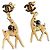 Gabrielle Pendientes colgantes Chanel Cerf Dorado