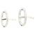 Hermès Orecchini Hermes Farandole TPM Silver Stud Earrings - vista 2